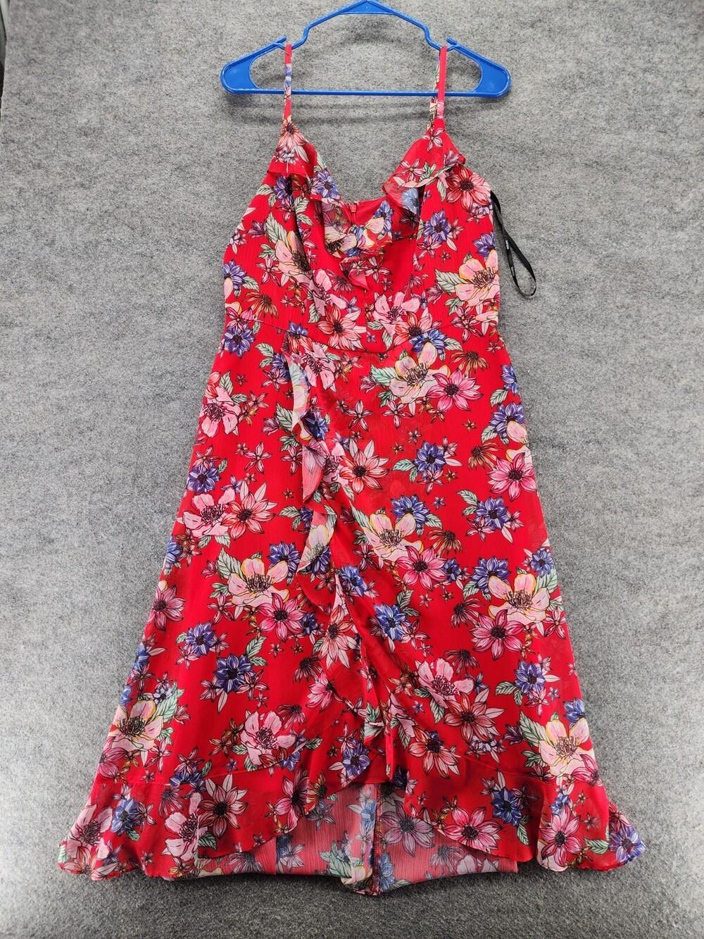 Kensie Dress Womens 12 Sleeveless Red Floral Maxi